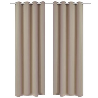 Zasłony zaciemniające, kremowe 135x245 cm, 2 sztuki