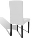 Białe, rozciągliwe pokrowce na krzesła, 6 sztuk