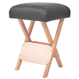 Składany stołek do masażu z 2 wałkami, grubość siedziska 12 cm
