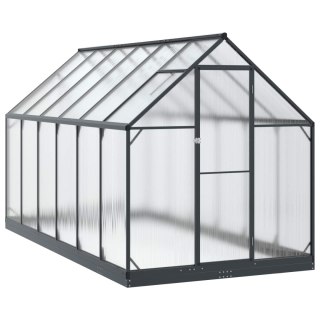 VidaXL Szklarnia Ogrodowa Z blokadą antracytowy 183,5 x 363,5 x 207 cm