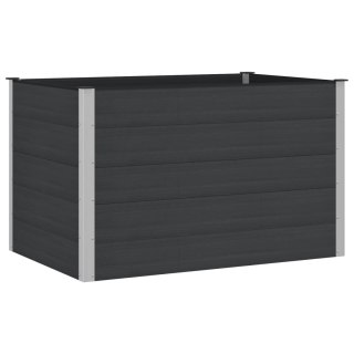 Podniesiona rabata ogrodowa Czarny 150 x 100 x 91 cm