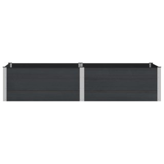 Podniesiona rabata ogrodowa Czarny 250 x 100 x 54 cm