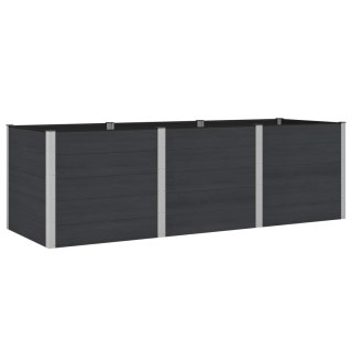 Podniesiona rabata ogrodowa Czarny 300 x 100 x 91 cm