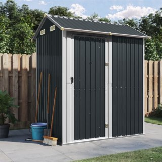 VidaXL Domek ogrodowy antracytowy 192x152,5x237 cm ocynkowana stal