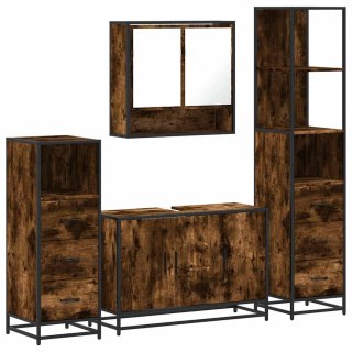 VidaXL 4-częściowy zestaw mebli łazienkowych, przydymiony dąb