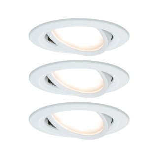 Oprawa do wbudowania NOVA COIN LED wychylna zestaw 3x6W 470lm 84mm 2700K IP23 230V biały mat