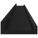 Półki ścienne, 4 szt., czarne, 100x9x3 cm