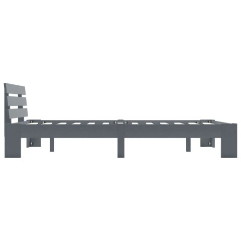 Rama łóżka, szara, lite drewno sosnowe, 120 x 200 cm