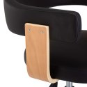 Obrotowe krzesła stołowe, 2 szt., czarne, sztuczna skóra