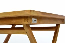 Stół ogrodowy DIVERO z drewna tekowego 80 x 80 cm