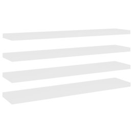 Półki ścienne, 4 szt., dębowo-białe, 120 x 23,5 x 3,8 cm, MDF