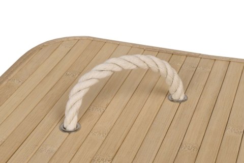 Kosz narożny na pranie bambusowy 60L naturalny