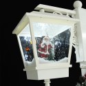 Latarnia świąteczna z Mikołajem, biało-czerwona, 81x40x188 cm