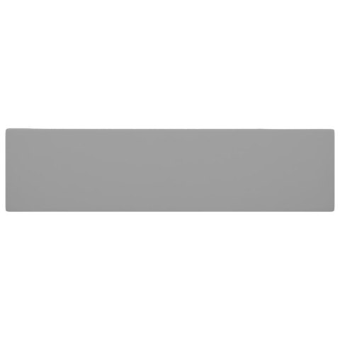 Umywalka z otworem przelewowym, ceramika, jasnoszara