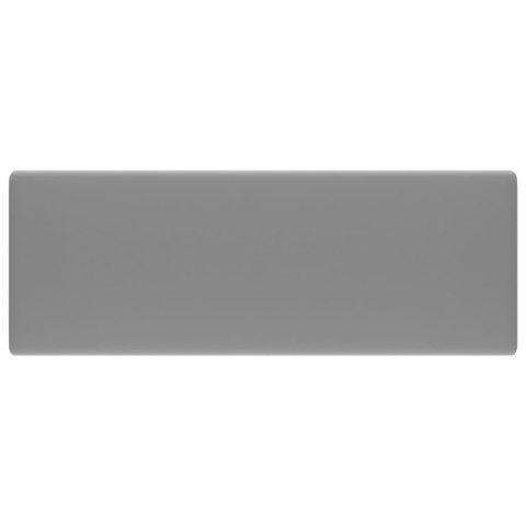 Kwadratowa umywalka z przelewem, matowa jasnoszara, 41x41 cm