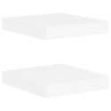 Półki ścienne, 2 szt., dębowo-białe, 23 x 23,5 x 3,8 cm, MDF