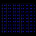 Kurtyna lampek, 3x3m, 300 niebieskich diod LED, 8 funkcji