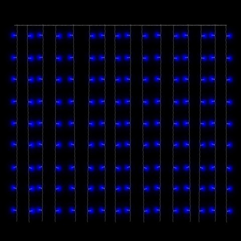 Kurtyna lampek, 3x3m, 300 niebieskich diod LED, 8 funkcji