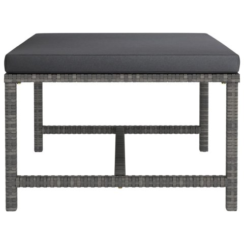 7-cz. zestaw wypoczynkowy do ogrodu, poduszki, rattan PE, szary