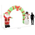 Nadmuchiwana brama świąteczna, Mikołaj i bałwan, z LED, 280 cm