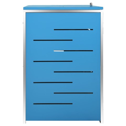 Osłona na 3 kosze na śmieci, 207x77,5x115 cm, stal nierdzewna