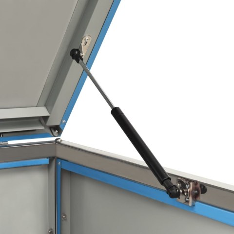 Osłona na 3 kosze na śmieci, 207x77,5x115 cm, stal nierdzewna