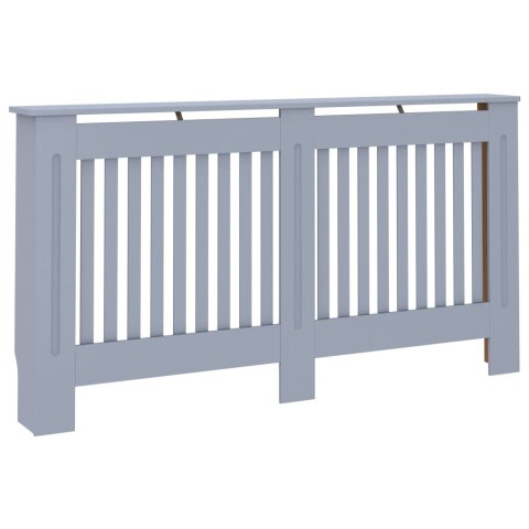 Osłona na kaloryfer, antracytowa, 152x19x81 cm, MDF