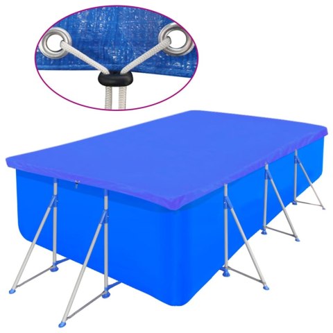 Plandeki na basen, 2 szt., PE, prostokątne, 90 g/m², 394x207 cm Plandeki na basen, 2 szt., PE, prostokątne, 90 g/m², 394x207 cm