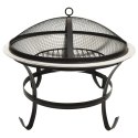 Palenisko i grill 2-w-1, z pogrzebaczem, 56x56x49 cm, stal