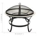 Palenisko i grill 2-w-1, z pogrzebaczem, 56x56x49 cm, stal