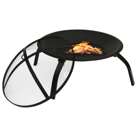 Palenisko i grill 2-w-1, z pogrzebaczem, 56x56x49 cm, stal Palenisko i grill 2-w-1, z pogrzebaczem, 56x56x49 cm, stal