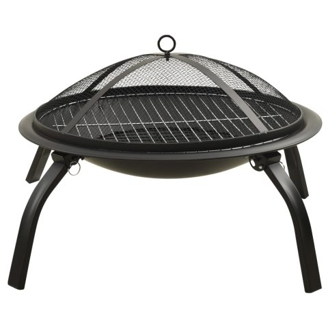Palenisko i grill 2-w-1, z pogrzebaczem, 56x56x49 cm, stal Palenisko i grill 2-w-1, z pogrzebaczem, 56x56x49 cm, stal