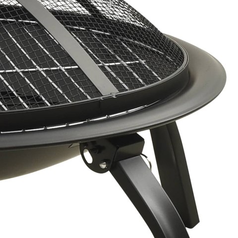 Palenisko i grill 2-w-1, z pogrzebaczem, 56x56x49 cm, stal Palenisko i grill 2-w-1, z pogrzebaczem, 56x56x49 cm, stal