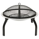 Palenisko i grill 2-w-1, z pogrzebaczem, 56x56x49 cm, stal