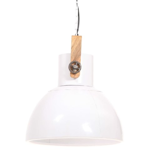 Industrialna lampa wisząca, 25 W, biała, okrągła, 40 cm, E27 Industrialna lampa wisząca, 25 W, biała, okrągła, 40 cm, E27