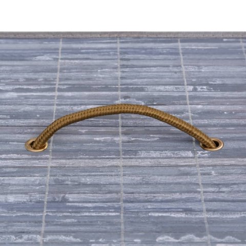 Bambusowy kosz na pranie, szary, 100 L