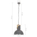 Industrialna lampa wisząca, 25 W, szara, okrągła, 52 cm, E27