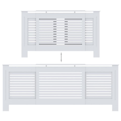 Osłona na kaloryfer z MDF, biała, 205 cm