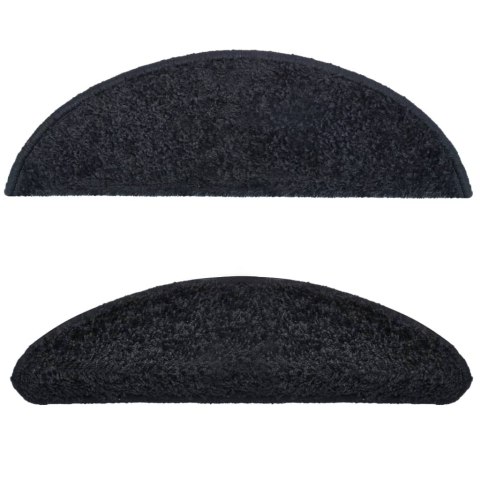 Nakładki na schody, 15 szt., 56 x 20 cm, czarne