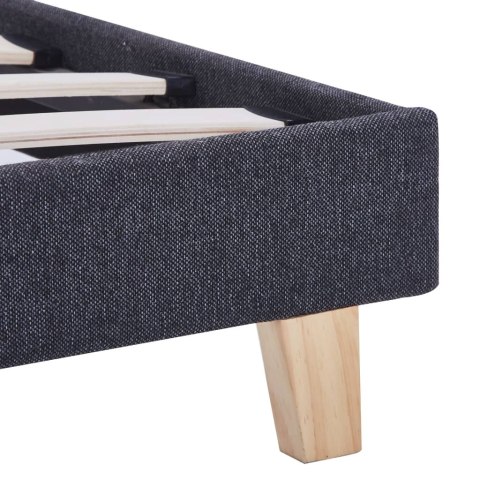 Rama łóżka, ciemnoszara, tkanina, 90 x 200 cm