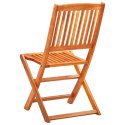 Składane krzesła ogrodowe, 8 szt., lite drewno eukaliptusowe