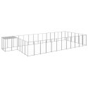 Kojec dla psa, srebrny, 22,99 m², stalowy