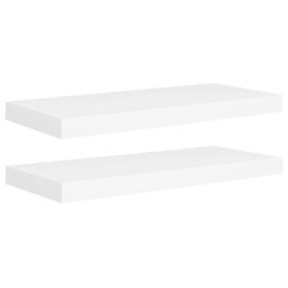 Półki ścienne, 2 szt., białe, 60x23,5x3,8 cm, MDF