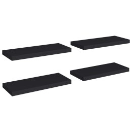 Półki ścienne, 4 szt., czarne, 60x23,5x3,8 cm, MDF