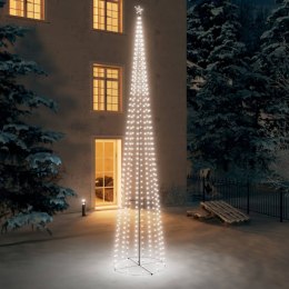 Choinka stożkowa, 752 lampki LED, zimne białe, 160x500 cm