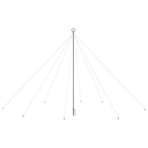 Choinka z lampek, 800 zimnych białych diod LED, 5 m