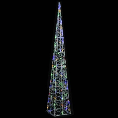 Stożek dekoracyjny, akrylowy, kolorowy, LED, 120 cm