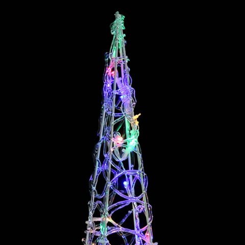 Stożek dekoracyjny, akrylowy, kolorowy, LED, 90 cm
