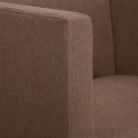 Fotel kubik, brązowy, tkanina