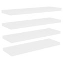 Półki ścienne, 4 szt., dębowo-białe, 80x23,5x3,8 cm, MDF